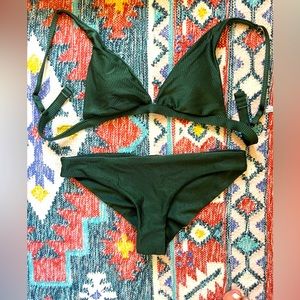 Aerie Swimsuit, Never worn but tags removed. Green, shimmer material.